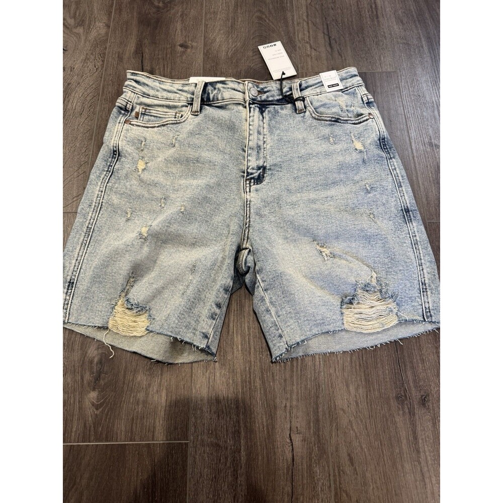 Judy Blue Boy Crazy High Rise Distressed Boyfriend Denim Shorts